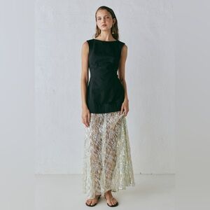 Vrg grl Robbie sequin maxi dress black NWTs